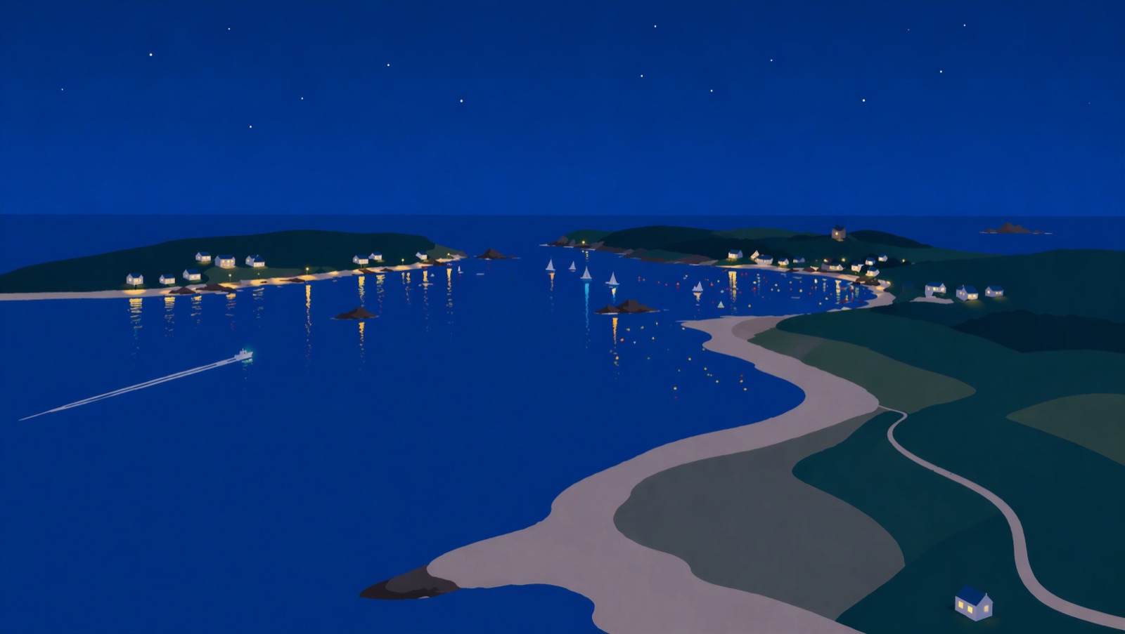 Tresco Channel — night